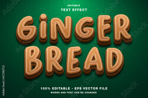 Gingerbread Editable Text Effect