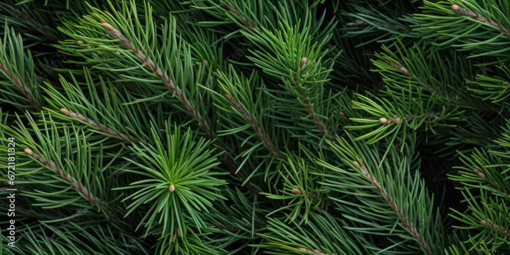 Image Of Coniferous Branches And Needles For Wallpaper And Background Created Using Artificial Intelligence