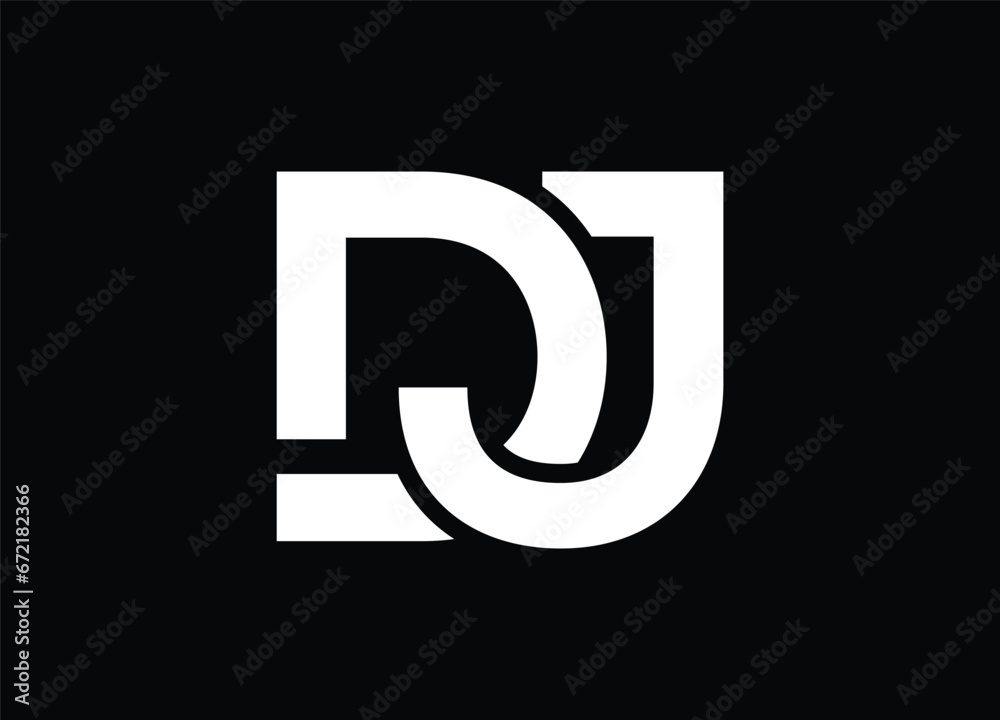 DJ letter logo and monogram logo DJ letter logo and monogram logo