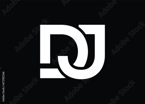 DJ letter logo and monogram logo
