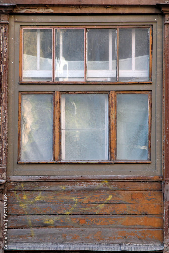 old wooden window