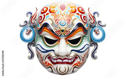 Ornate Opera Mask and Attire on Transparent Background
