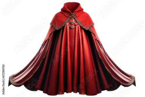 A Cloak of Elegance The Cape Coat in Detail Isolated On Transparent Background.