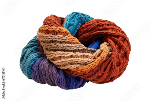 Stay Snug in Style Chunky Knit Scarf Magic Isolated On Transparent Background.