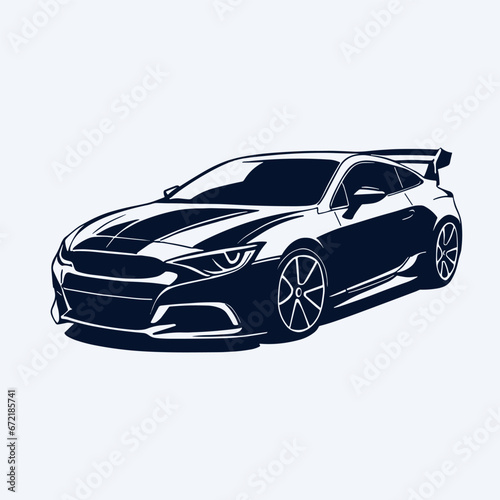Modern car vector illustration