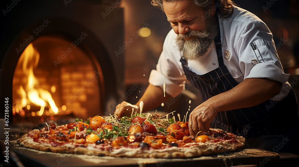 Large delicious nutritious baked pizza Large delicious nutritious baked pizza