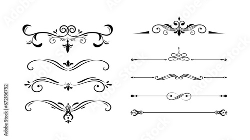 Vintage ornamental design elements