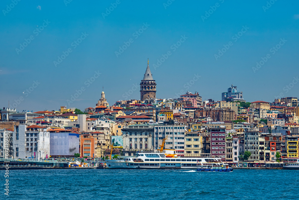 Cityscape of Istanbul view of Galata Tower
