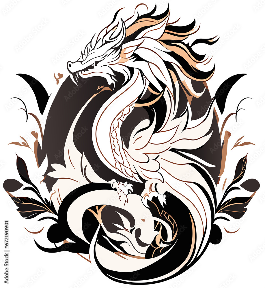 Fototapeta premium dragon tattoo design