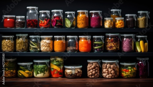 Photo of a Variety of Delicious Food Jars on Display photo