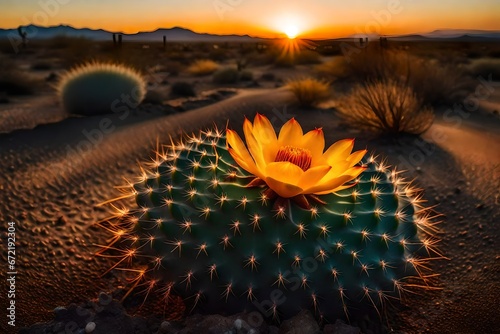 cactus at sunset view