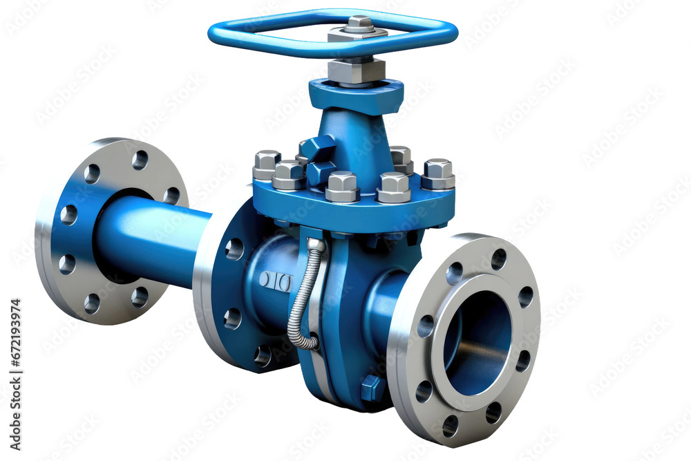 Rising Stem Gate Valves The Heart of Fluid Control Isolated On Transparent Background.
