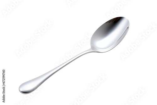 The Timeless Charm of a Silver Spoon Isolated On Transparent Background.