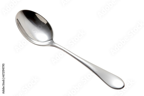 Silver Spoon A Taste of Elegance and Tradition Isolated On Transparent Background.