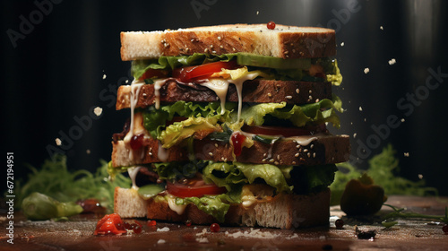 delicious sandwich Generative AI