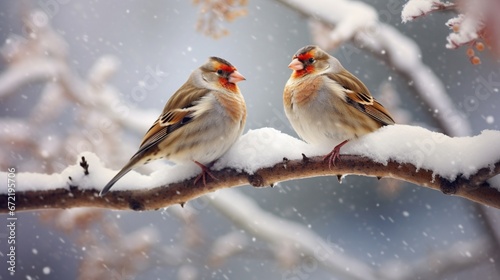 robin on snow © AB malik