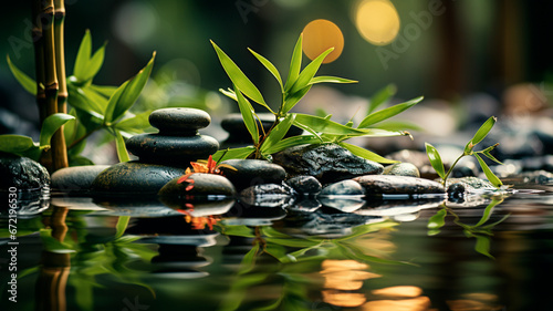 zen stones in the garden