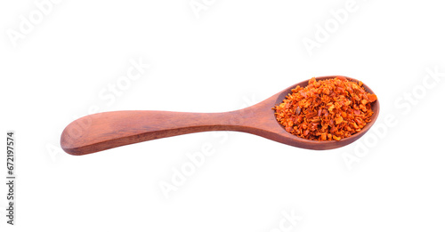 Cayenne pepper in a spoon isolated on transparent png