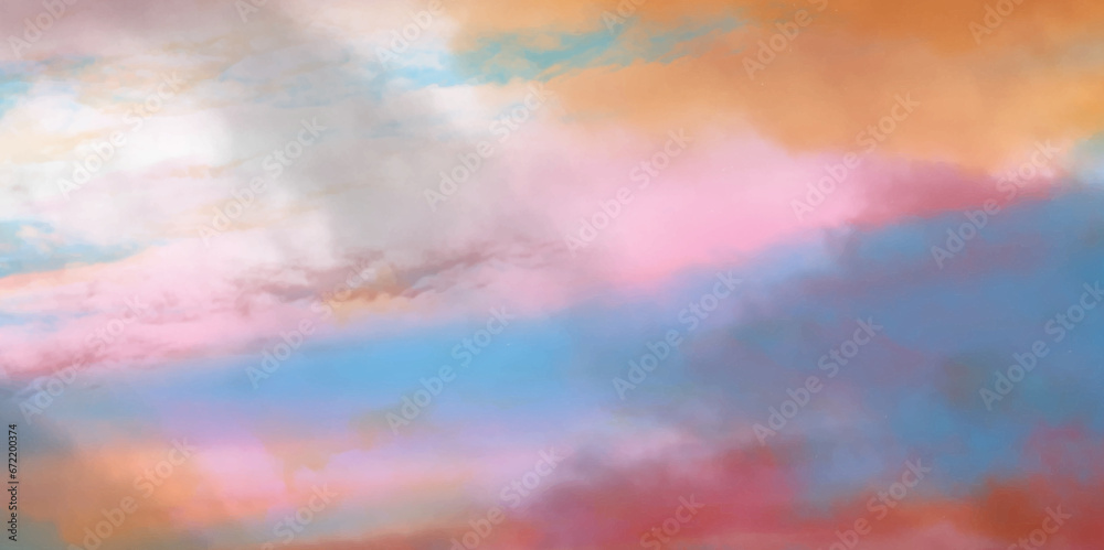 A soft fog cloud background amazing beautiful colored view with sky and clouds Cloud and sky with a pastel colored background