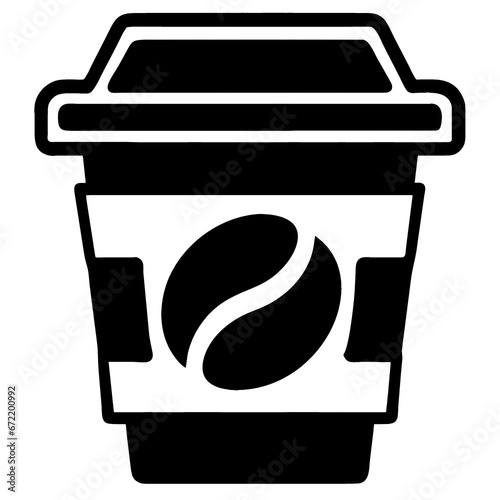 Iced coffee mug design icon