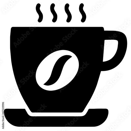 hot coffee mug design icon