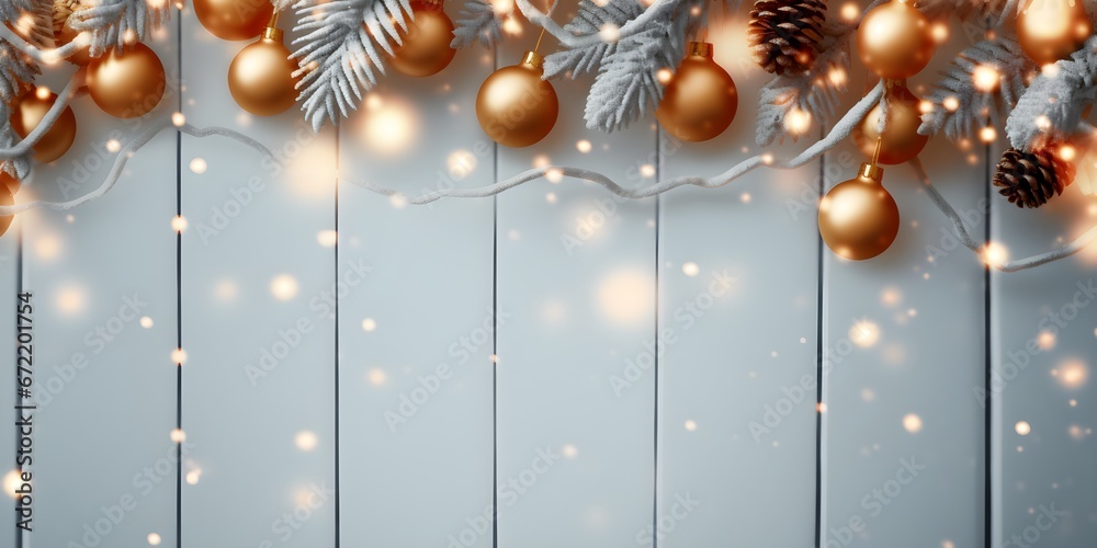 Obraz premium Christmas stars garland background