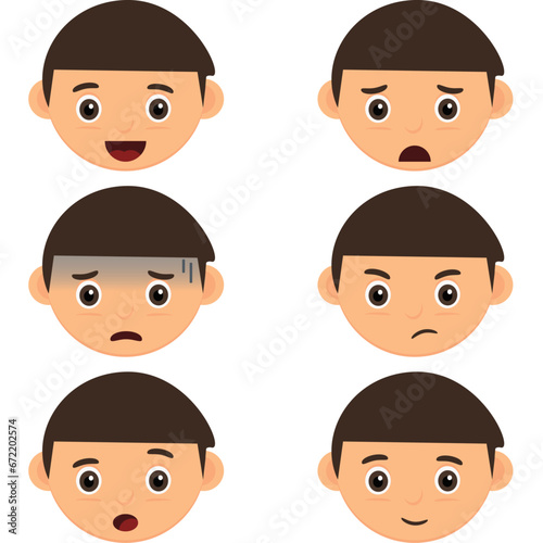 set of funny cartoon people