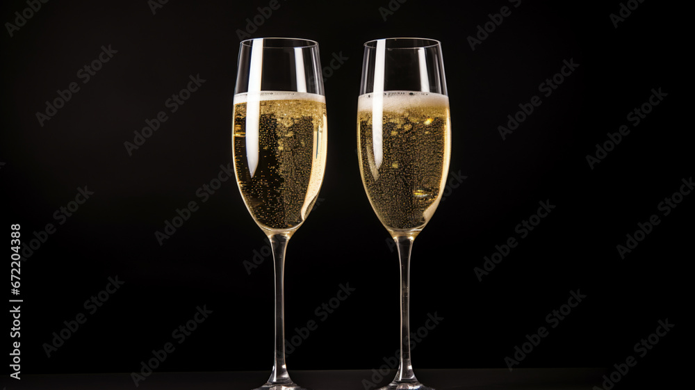 a pair of glasses clinking in a toast, AI Generative. a pair of glasses clinking in a toast, AI Generative.