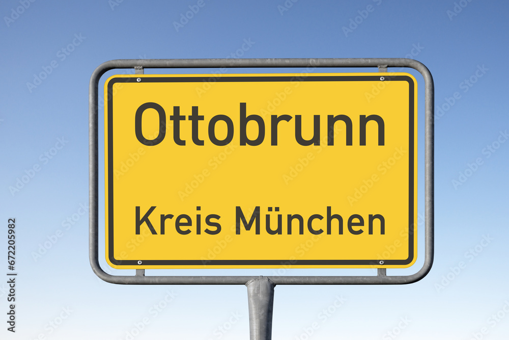 Ortstafel, Gemeinde Ottobrunn, (Symbolbild), Kreis München Ortstafel, Gemeinde Ottobrunn, (Symbolbild), Kreis München