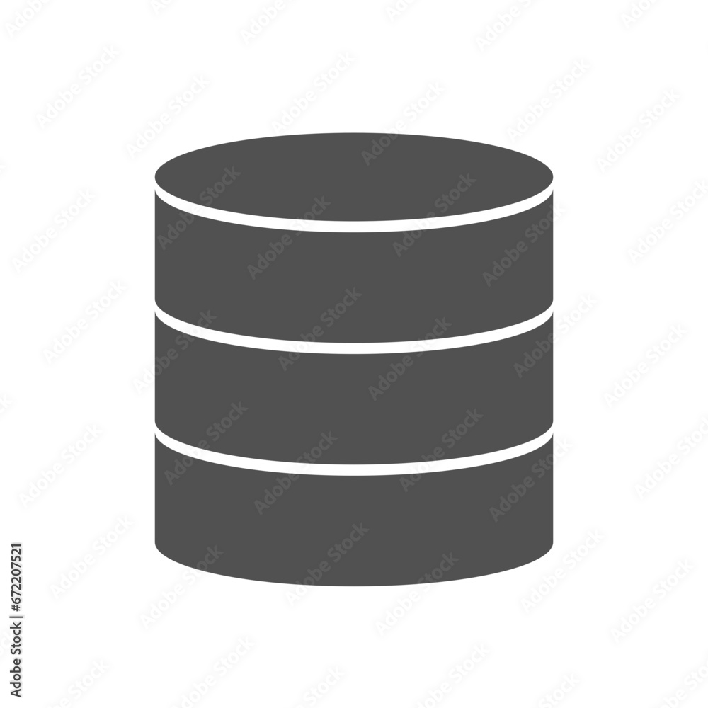 Database and server icon flat style with black color for your design Database and server icon flat style with black color for your design