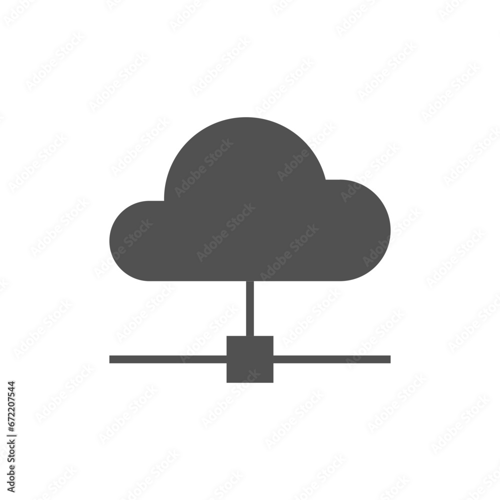 Database and server icon flat style with black color for your design Database and server icon flat style with black color for your design
