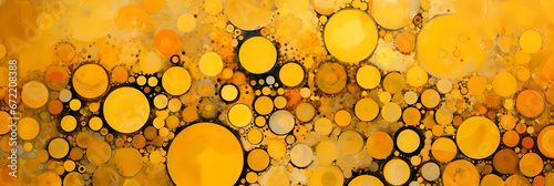 yellow circles backdrop, modern and creative background, trendy pattern photo