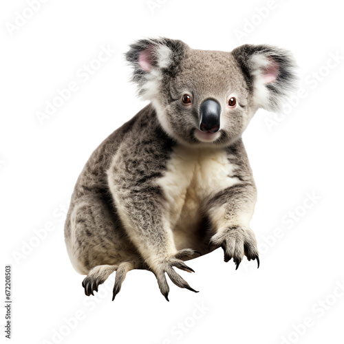 a koala bear with a black background