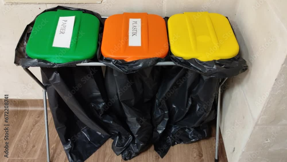Containers for separate waste collection indoors Containers for separate waste collection indoors