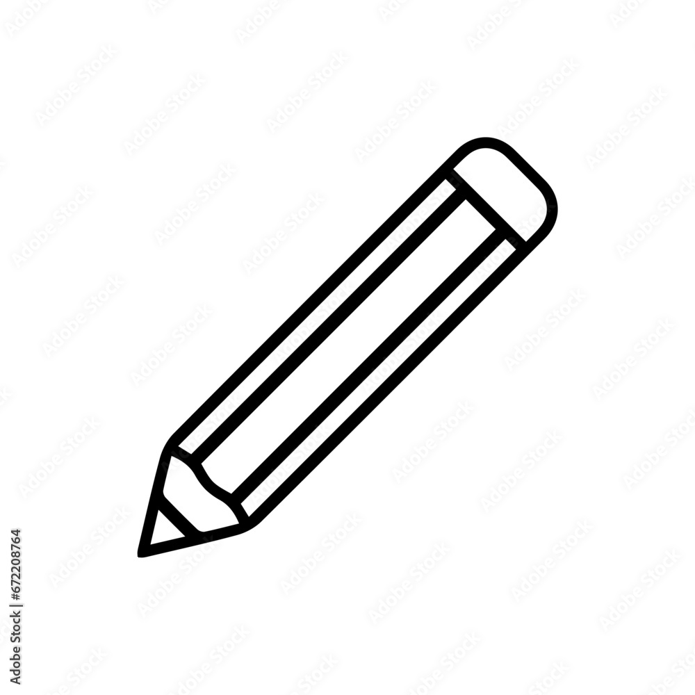 Pencil flat icon, logo of school. Pencil flat icon, logo of school.