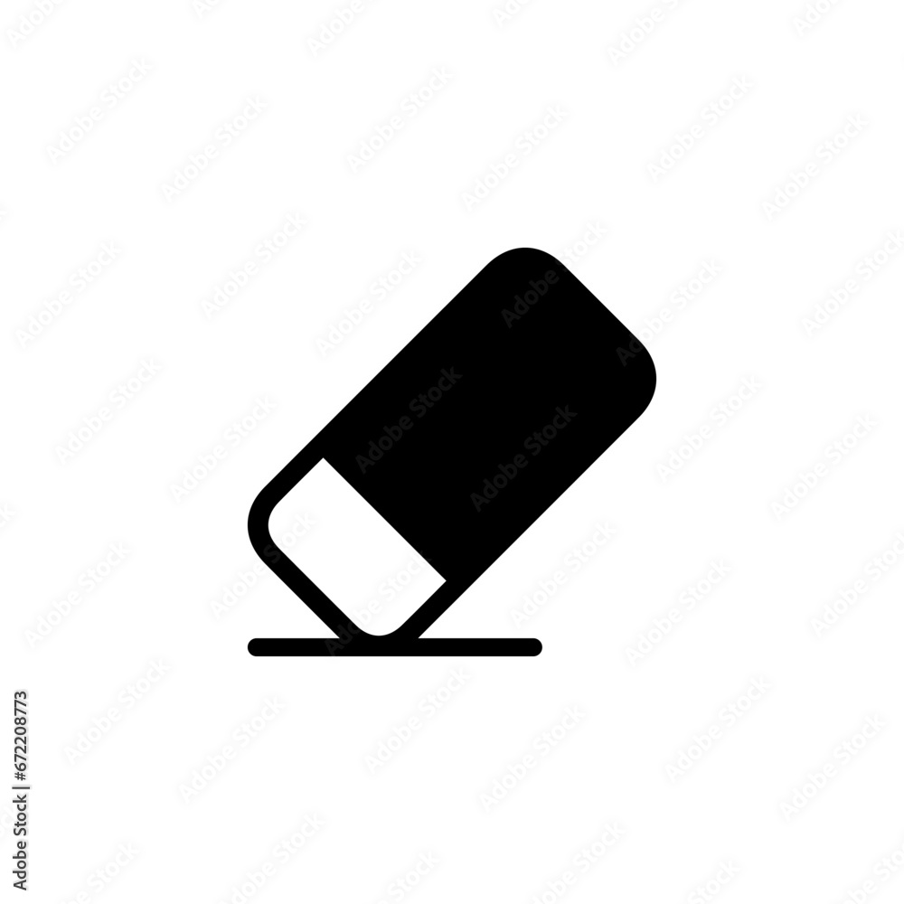 Eraser icon vector, in trendy flat style isolated on white background. Eraser icon vector, in trendy flat style isolated on white background.