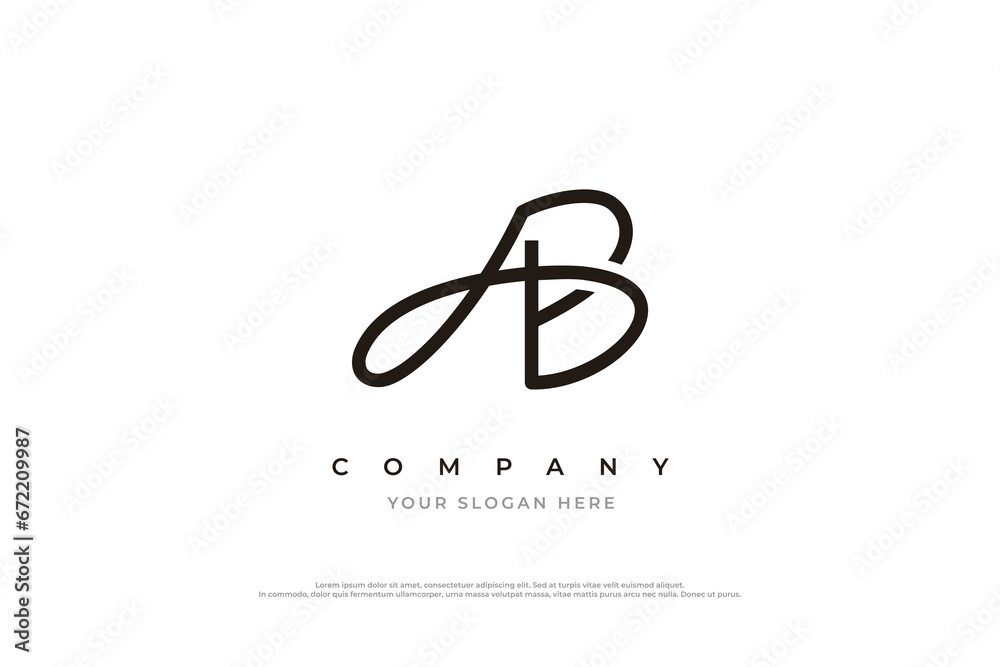 Initial Letter AB Monogram Logo Design Vector Template Initial Letter AB Monogram Logo Design Vector Template