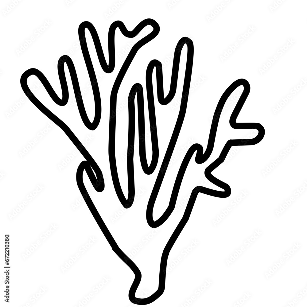 Obraz premium coral outline 