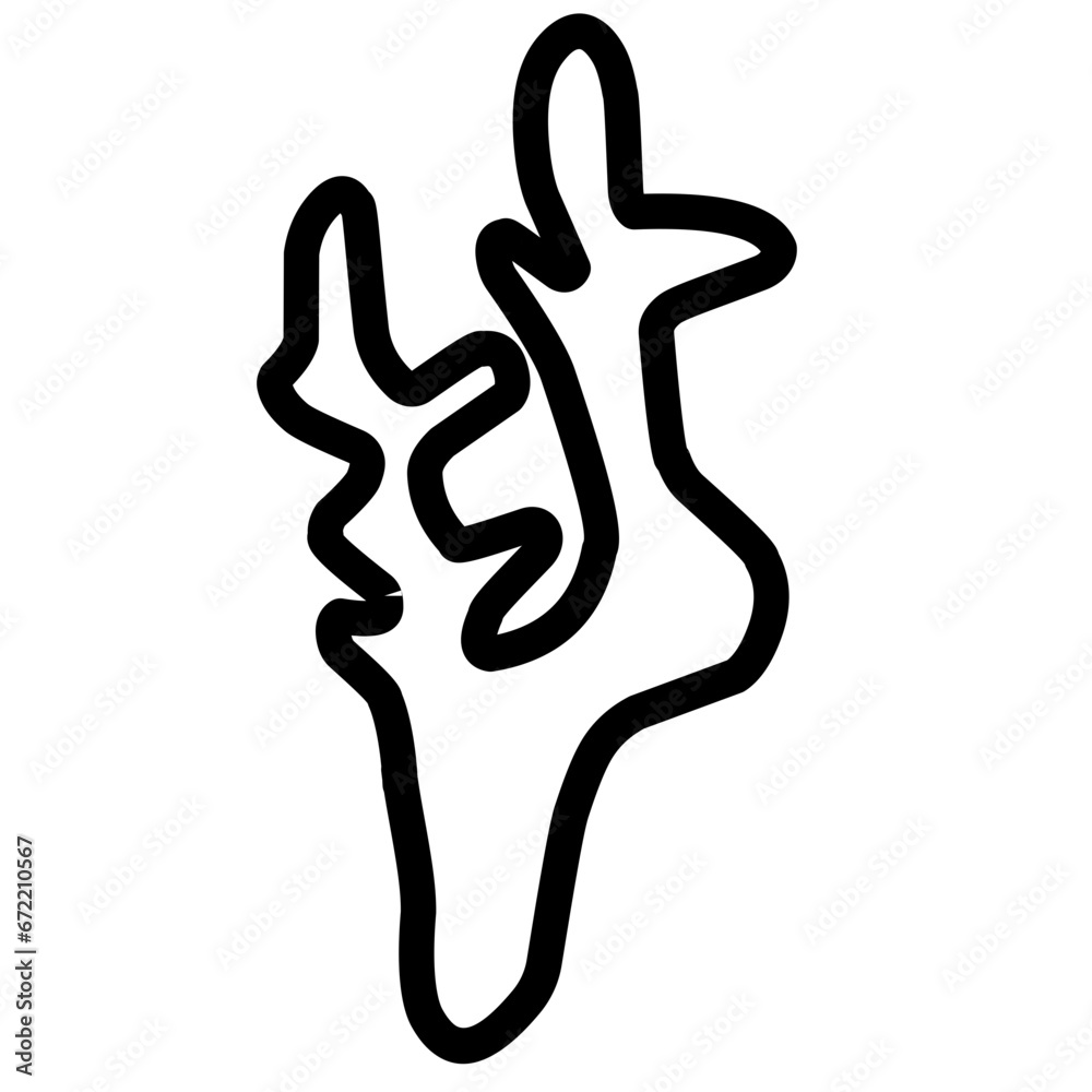 Obraz premium coral outline 