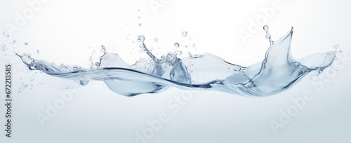 Bubbling Water Splash on a Clean White Background