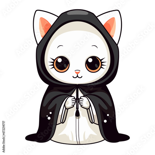 Cute nun cat vector clipart. Good for fashion fabrics, children’s clothing, T-shirts, postcards, email header, wallpaper, banner, events, covers, advertising, and more.