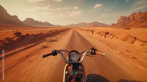 bike in the desert generated by AI