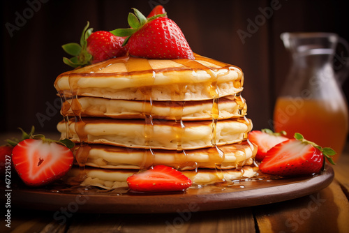 pancakes with strawberries