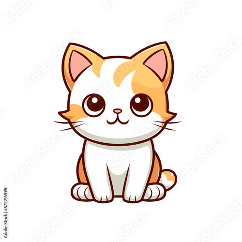 Cute cat vector clipart. Good for fashion fabrics, children’s clothing, T-shirts, postcards, email header, wallpaper, banner, events, covers, advertising, and more.