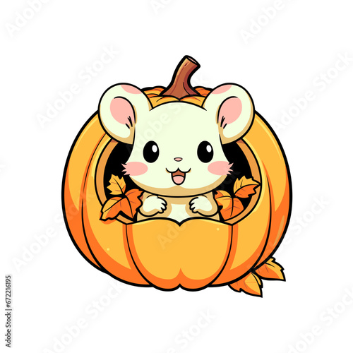 Fototapeta Naklejka Na Ścianę i Meble -  Cute rat vector clipart. Good for fashion fabrics, children’s clothing, T-shirts, postcards, email header, wallpaper, banner, events, covers, advertising, and more.