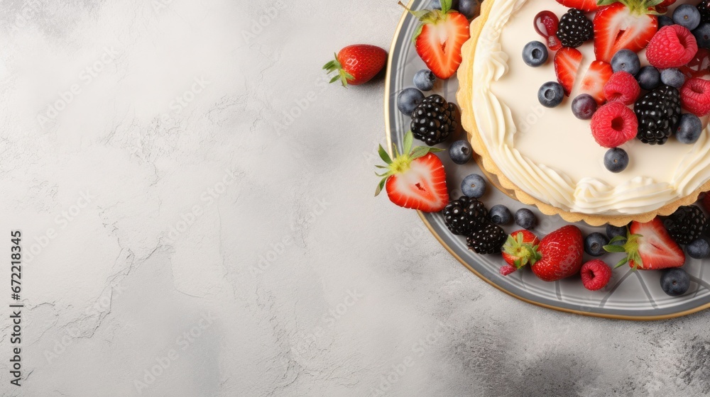 Sweet pastries with berries. A varied assortment of confectionery products. Mousse cake with sponge cake and cream at the white background Sweet pastries with berries. A varied assortment of confectionery products. Mousse cake with sponge cake and cream at the white background