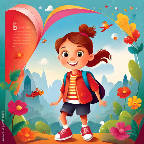 kids book cover page design