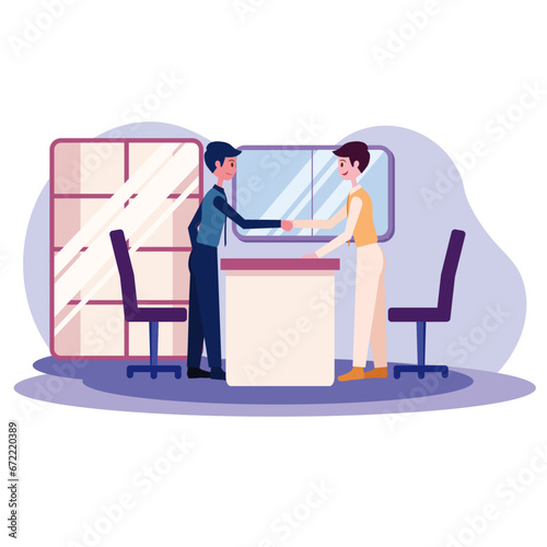 business people are interviewing at the office. recruitment	