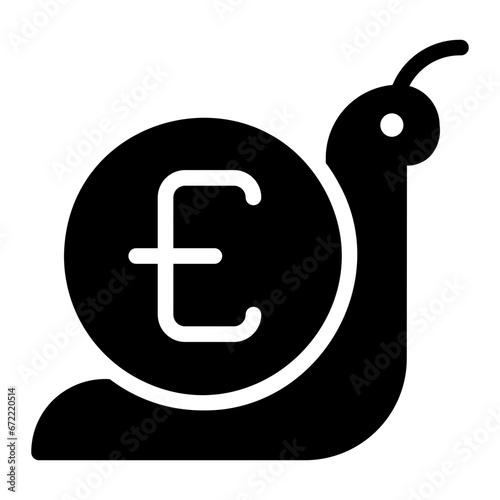 slowly glyph icon
