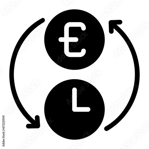 time is money glyph icon